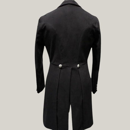 A Formal Black Victorian Coat With Tails - Mens Victorian Tailcoat - Regency Tailcoat - Victorian Style Hand Made