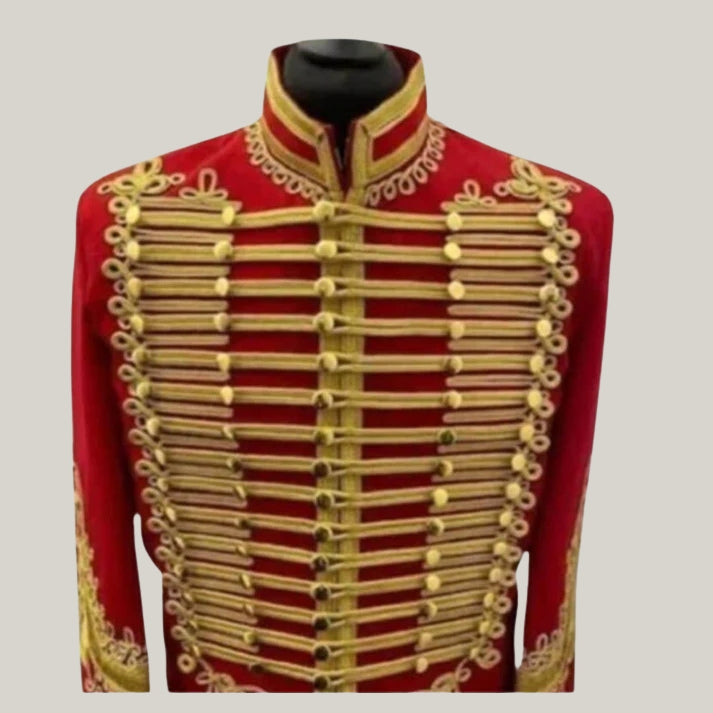 New Vintage Military jacket Uniform Hussar jacket Tunic pipe Band jacket