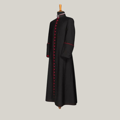 New Catholic Black - Roman Cassock - Wool Blend Clergy Robe, Catholic Priest Vestment, Custom Clerical Garment, Men/Women Church Attire