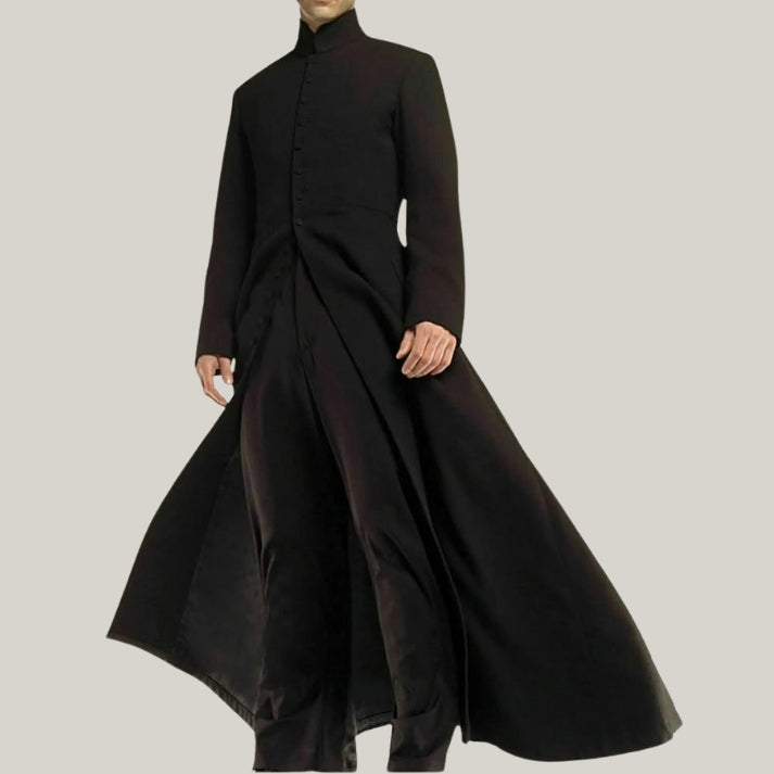 New Matrix Heavy Duty Black Gothic Trench Coat Victorian Style