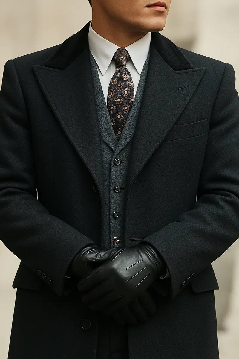 Costume 3 Pièces Homme - Magnifique Tweed Chevrons Peaky Blinders - Tom Shelby - Haute Qualité - Sur mesure disponible - Manteau de haute qualité