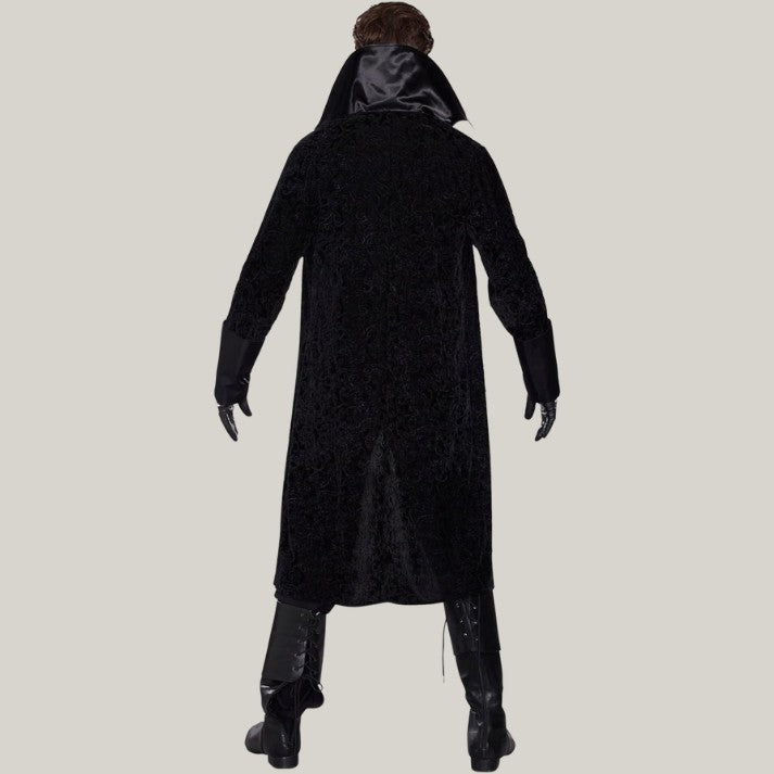 Gothic Vampire Long Coat Only  - Men's Bloody Handsome Long Coat - Special Halloween - Custom made - Blue Rolls Bespoke