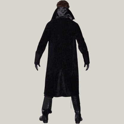 Gothic Vampire Long Coat Only  - Men's Bloody Handsome Long Coat - Special Halloween - Custom made - Blue Rolls Bespoke