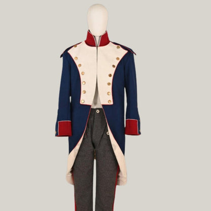 Halloween costume - British War Jacket, Single-Breasted Military Coat, Historical Reenactment Costume, Soldier Uniform, Vintage Army Jacket