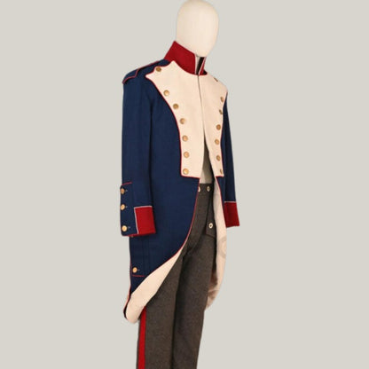 Halloween costume - British War Jacket, Single-Breasted Military Coat, Historical Reenactment Costume, Soldier Uniform, Vintage Army Jacket