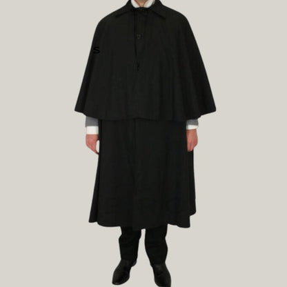 Men's Inverness Cape Coat – Black Inverness Duster Coat | Christmas Edition | BlueRolls