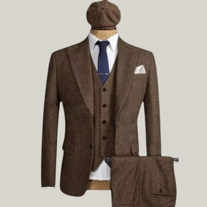 Mens 3 Piece Suit - Stunning Peaky Blinders Tweed Herringbone - Tom Shelby - High Quality - Tailor made available - High quality Coat