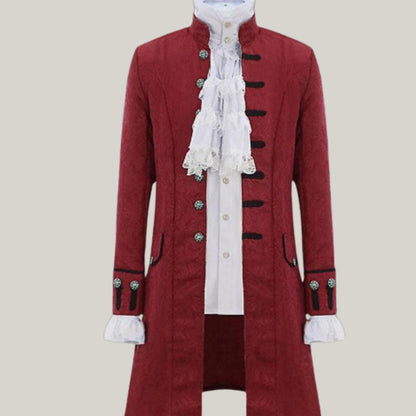 Mens Steampunk Tailcoat Jacket Vintage Coat Victorian Jacket Sparrow Costume Frock Buttons Closure Long Coat
