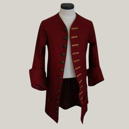 Mens Steampunk Tailcoat Jacket Vintage Coat Victorian Jacket Sparrow Costume Frock Buttons Closure Long Coat