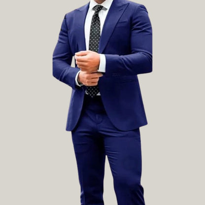 Mens Suits Slim Fit 2 Piece Set Wedding Party Casual Tuxedo Business Dress Suit Jacket Pants - High quality Coat - Custom Made