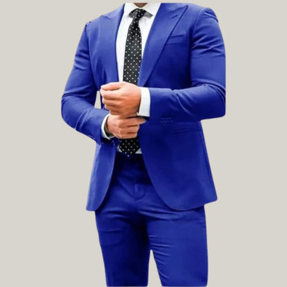 Mens Suits Slim Fit 2 Piece Set Wedding Party Casual Tuxedo Business Dress Suit Jacket Pants - High quality Coat - Custom Made