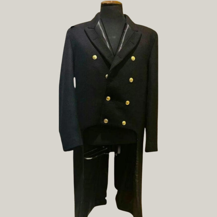 Brand New Regency dated 1840 – 1850 Regency Coat - British Handmade Tailcoat - Custom made wool coat - Historical tail coat - long coat -