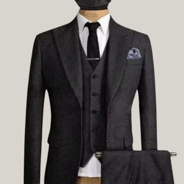 Mens 3 Piece Suit - Stunning Peaky Blinders Tweed Herringbone
